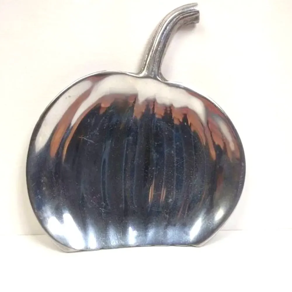 Silvercast Pumpkin Tidbit Cheese Tray Aluminum Metal from India by IHI India